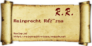 Reinprecht Rózsa névjegykártya