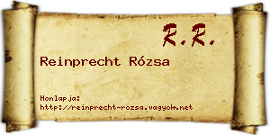Reinprecht Rózsa névjegykártya