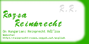 rozsa reinprecht business card